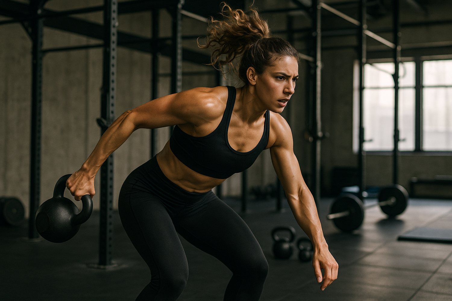 Femme qui fait du cross fit